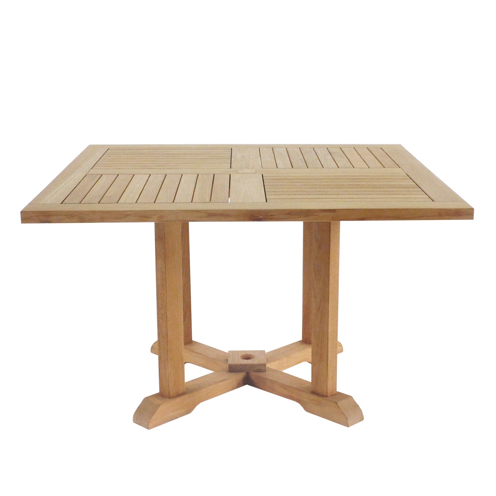 Square Teak Pedestal Table – Outdoor Tables NZ - Main Image