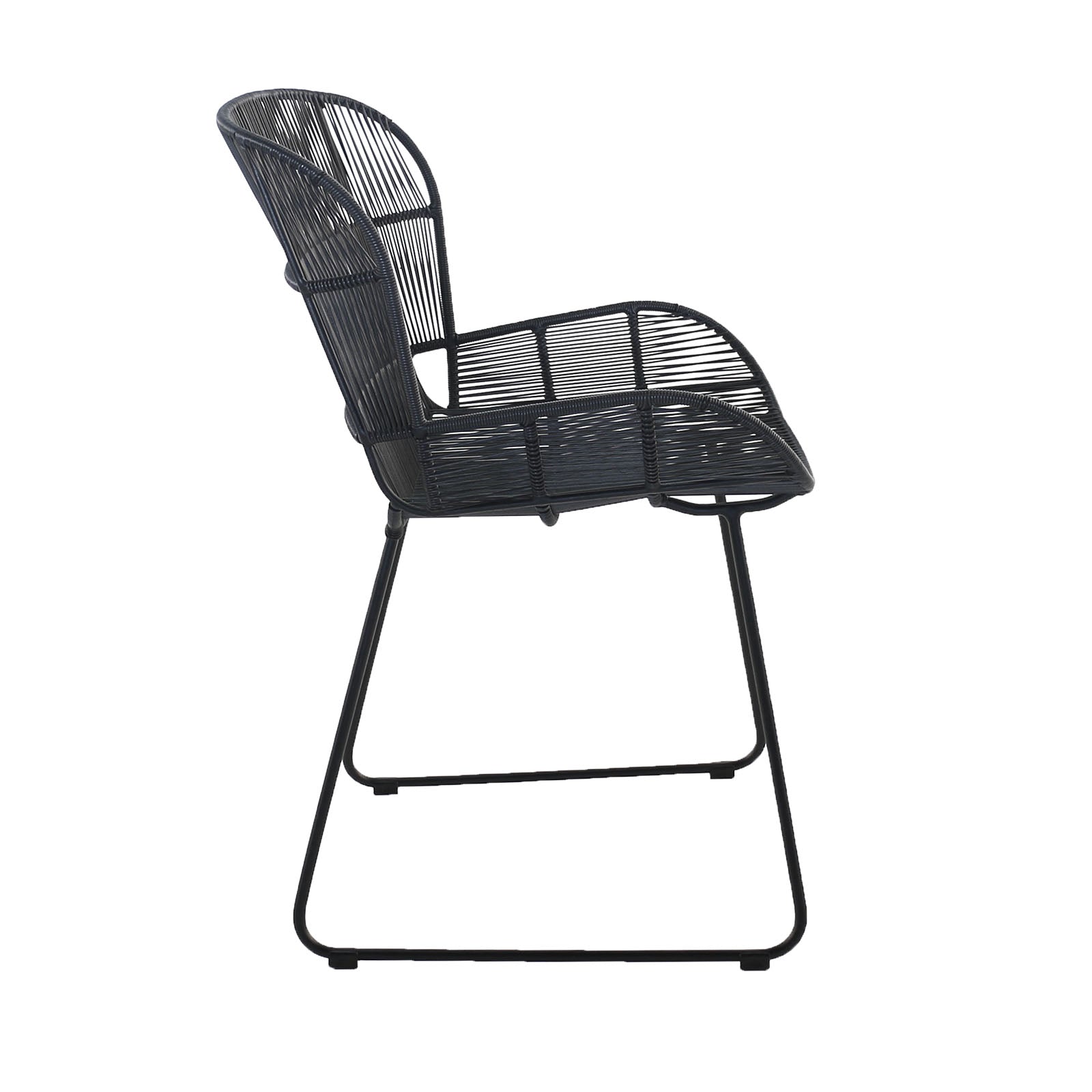 Design Warehouse - 126200 - Nairobi Woven Dining Armchair  - Black