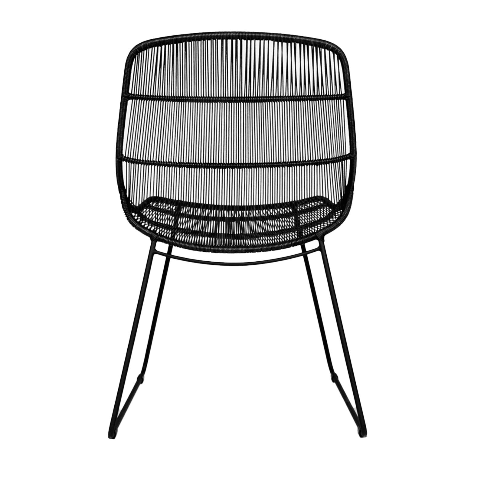 Design Warehouse - 127342 - Oliver Outdoor Wicker Dining Side Chair  - Black