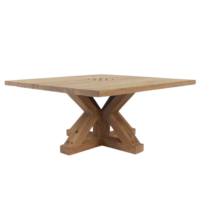 Alex Reclaimed Teak Square Outdoor Dining Table