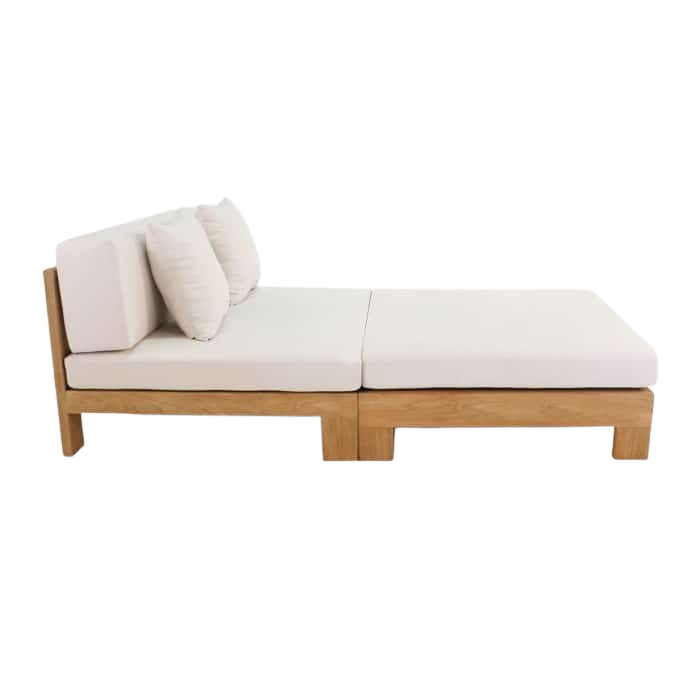 Design Warehouse - Amalfi Teak Chaise Lounge 42041877201195- cc