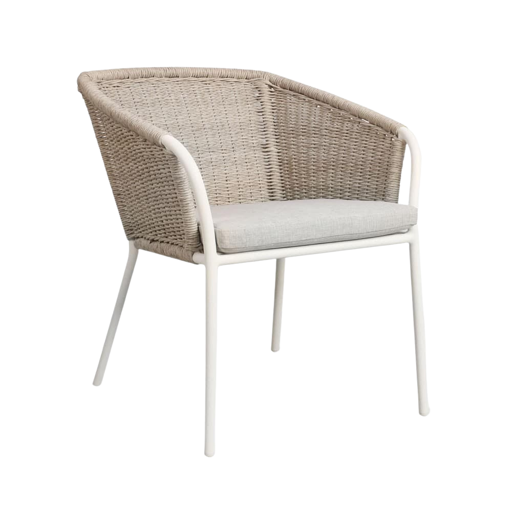 Design Warehouse - 127079 - Becki Wicker Dining Chair (Stonewash)  - Stonewash cc