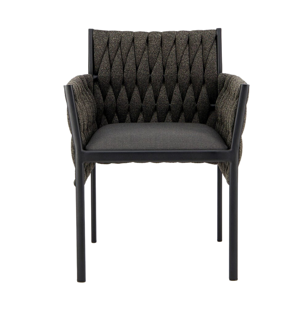 Design Warehouse - 126979 - Calvin Outdoor Dining Chair  - Coal cc