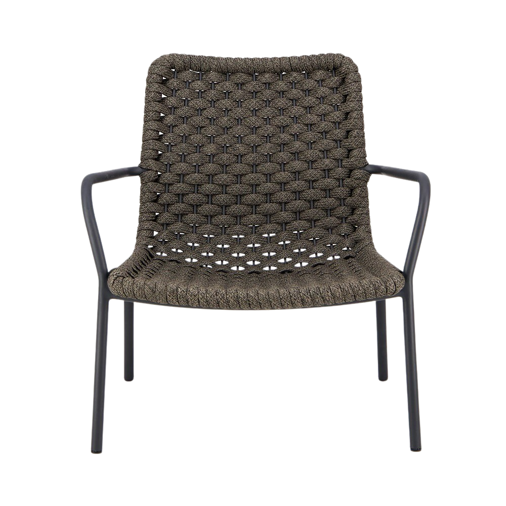 Design Warehouse - 127556 - Dennis Outdoor Relaxing Chair (Charcoal)  - Charcoal cc
