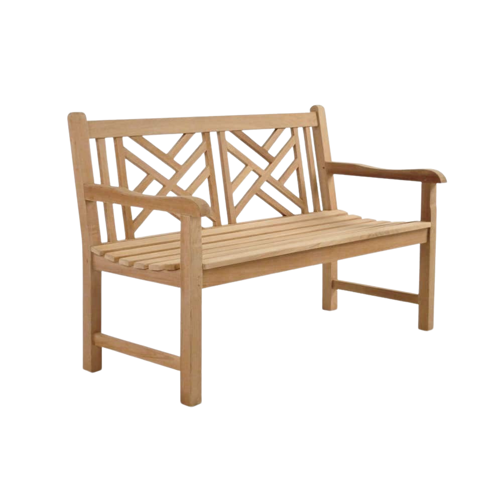 Design Warehouse - Elizabeth Teak 2-Seater Outdoor Bench 42030905721131- cc