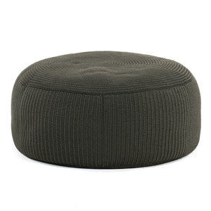 Design Warehouse - 127811 - Gigi Outdoor Large Round Ottoman (Lava)  - Lava