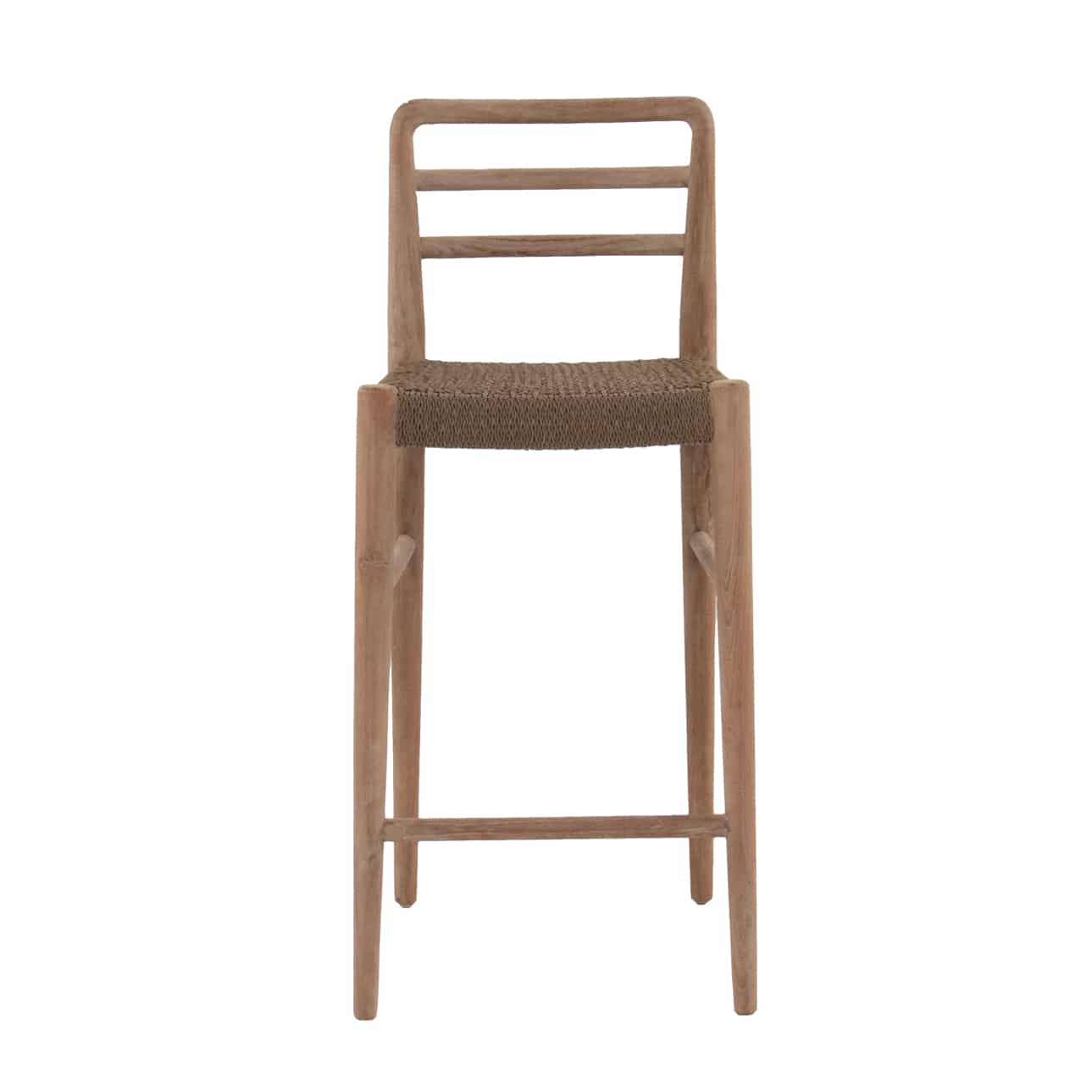 Jack Teak and Wicker Counter Height Bar Stool