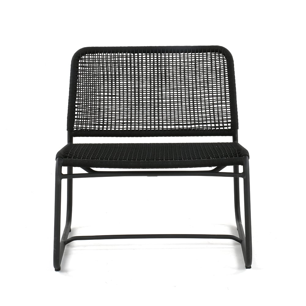 Design Warehouse - 127786 - Kline Outdoor Rope and Aluminium Relaxing Chair (Lava)  - Lava