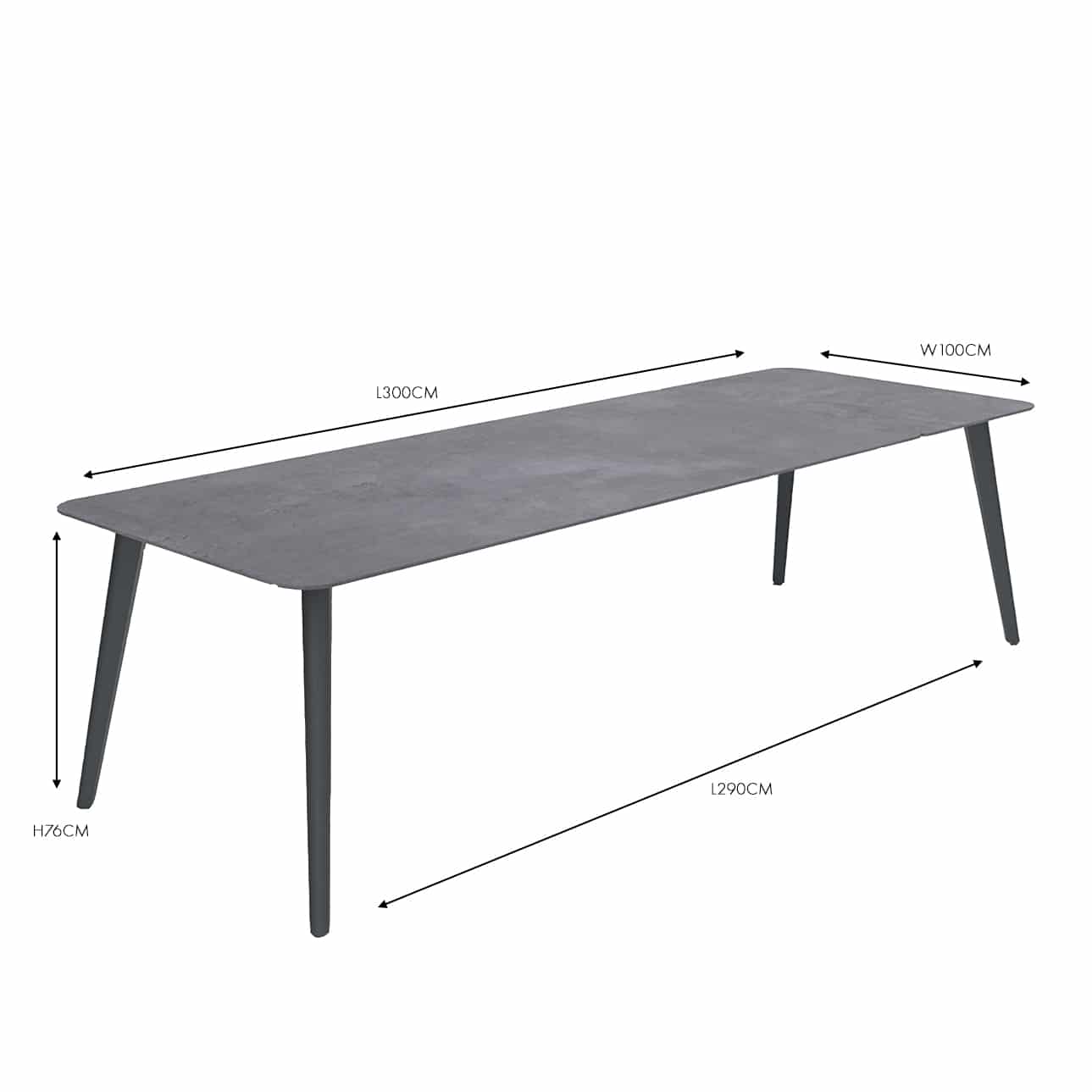 Design Warehouse - 127627 - Kove Outdoor Aluminium Extendible Dining Table  - Coal