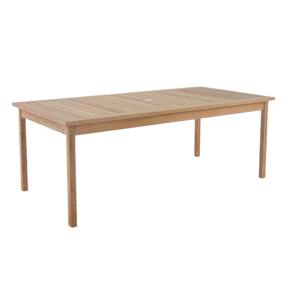 Design Warehouse - Nova Fixed Rectangle Outdoor Dining Table (with Umbrella Hole) 42211903701291- cc