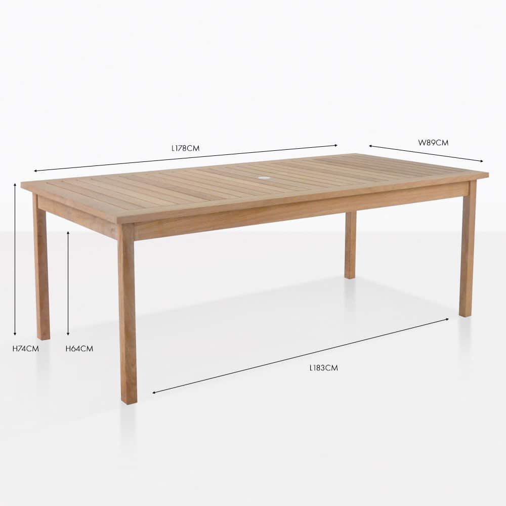 Outside Table Base Rectangle Nova Fixed Rectangle Dining Table | Outdoor Tables NZ