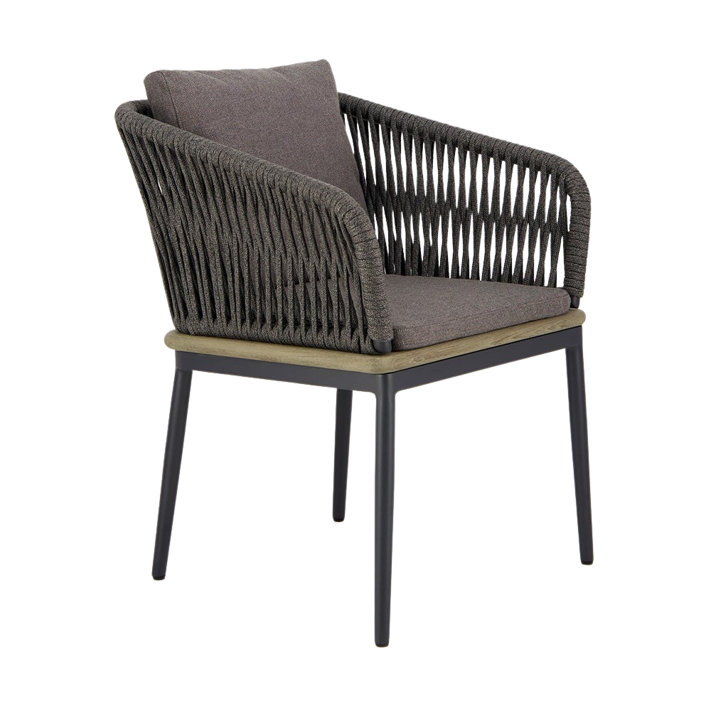 Design Warehouse - 126774 - Oasis Outdoor Dining Chair (Blend Coal)  - Blend Coal cc