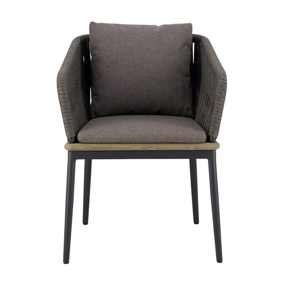 Design Warehouse - 126774 - Oasis Outdoor Dining Chair (Blend Coal)  - Blend Coal cc