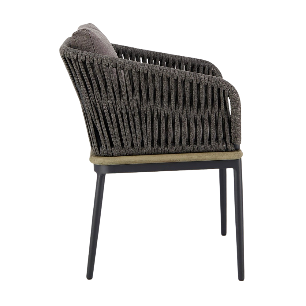 Design Warehouse - 126774 - Oasis Outdoor Dining Chair (Blend Coal)  - Blend Coal cc