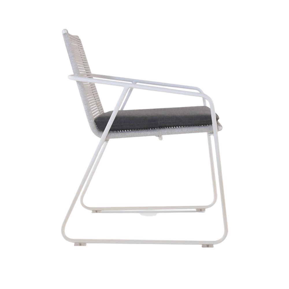 Design Warehouse - 126727 - Pierre Outdoor Rope Dining Chair  - White cc