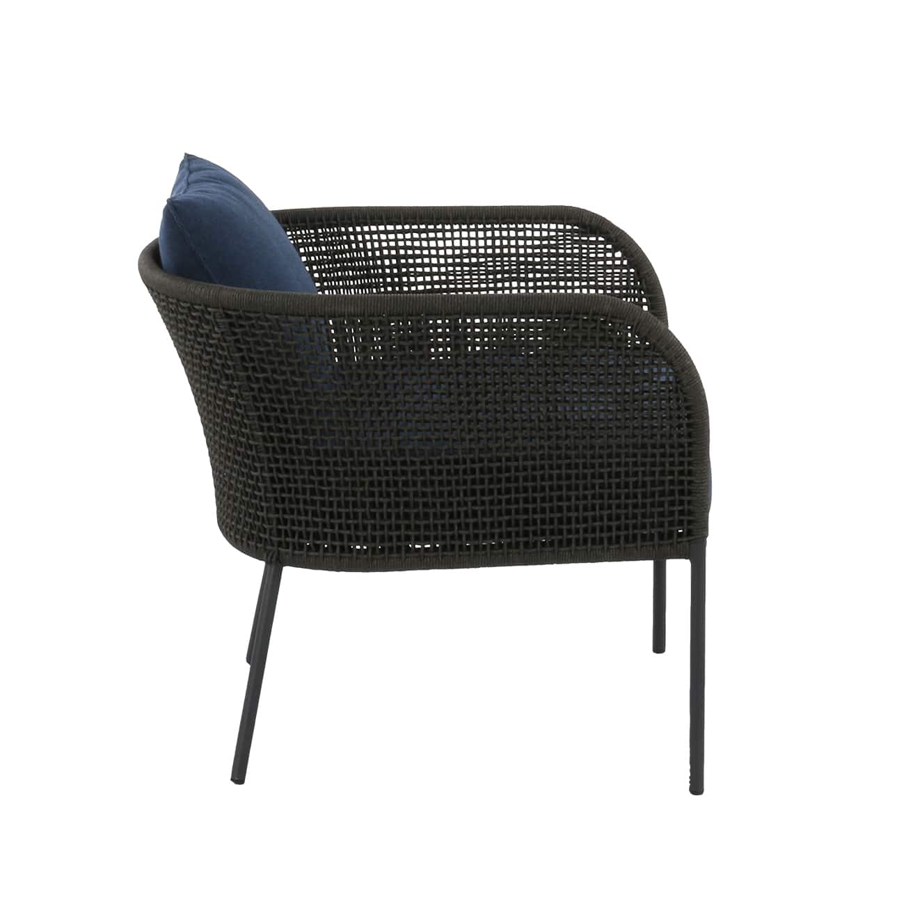 Design Warehouse - 127591 - Scottie Outdoor Rope Relaxing Chair  - Charcoal