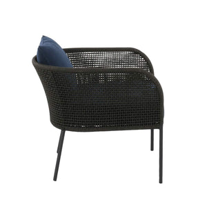 Design Warehouse - 127591 - Scottie Outdoor Rope Relaxing Chair  - Charcoal