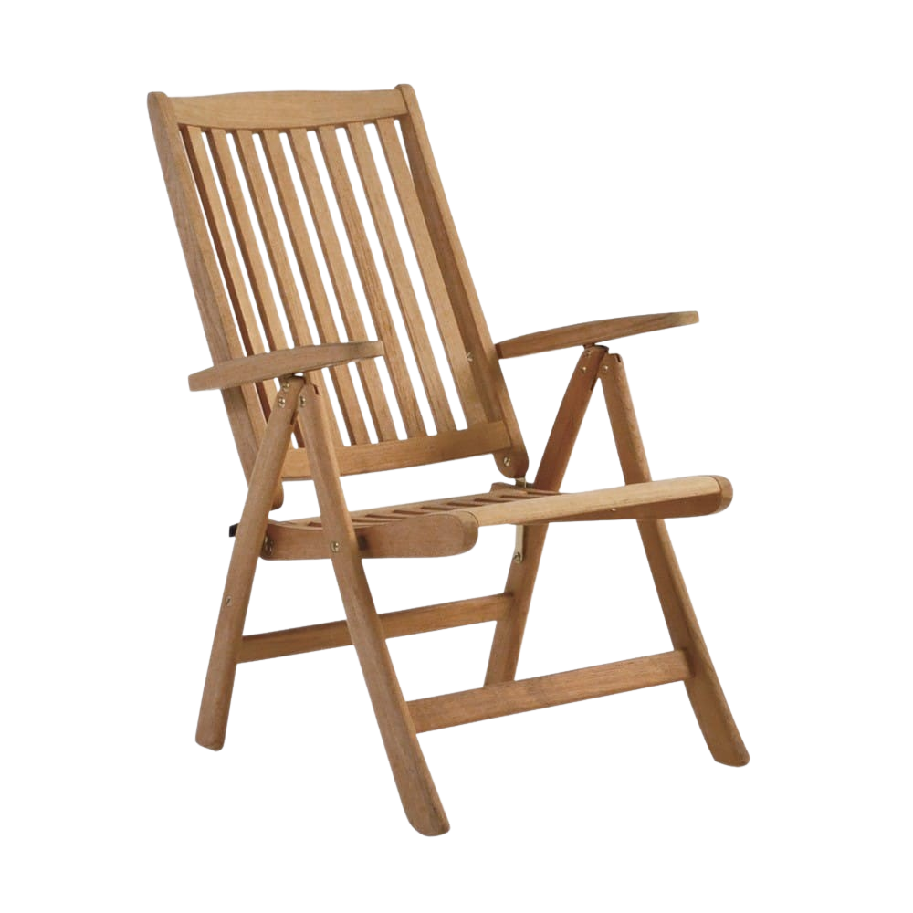 Design Warehouse - St. Moritz Teak Folding Recliner Chair 42147627303211- cc