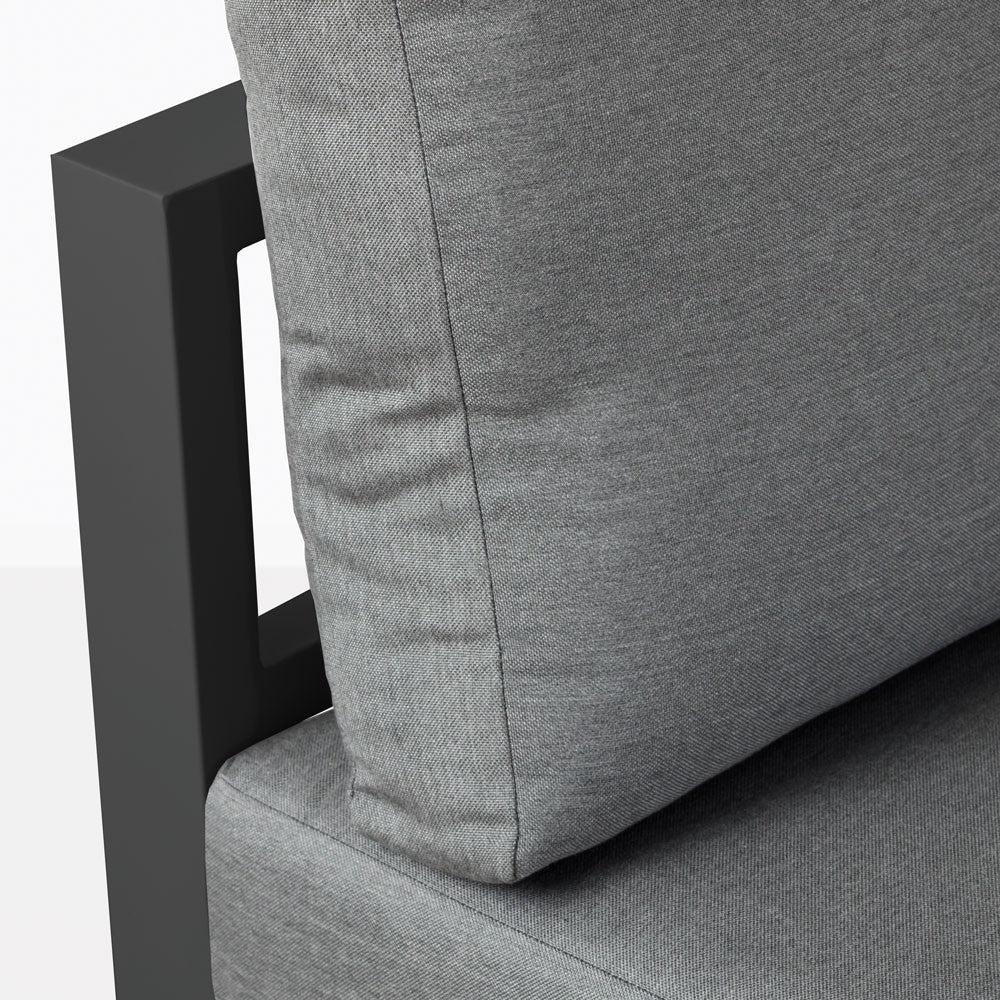 Design Warehouse - 126910 - Amazon Aluminum Outdoor Sectional Right Sofa  - Charcoal