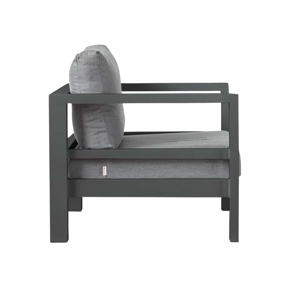 Design Warehouse - 126903 - Amazon Aluminum Outdoor Club Chair  - Charcoal cc