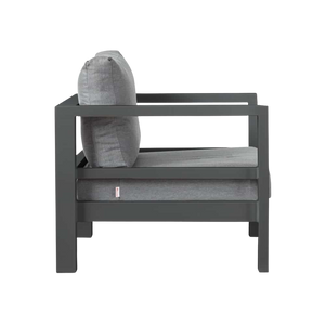 Design Warehouse - 126903 - Amazon Aluminum Outdoor Club Chair  - Charcoal cc
