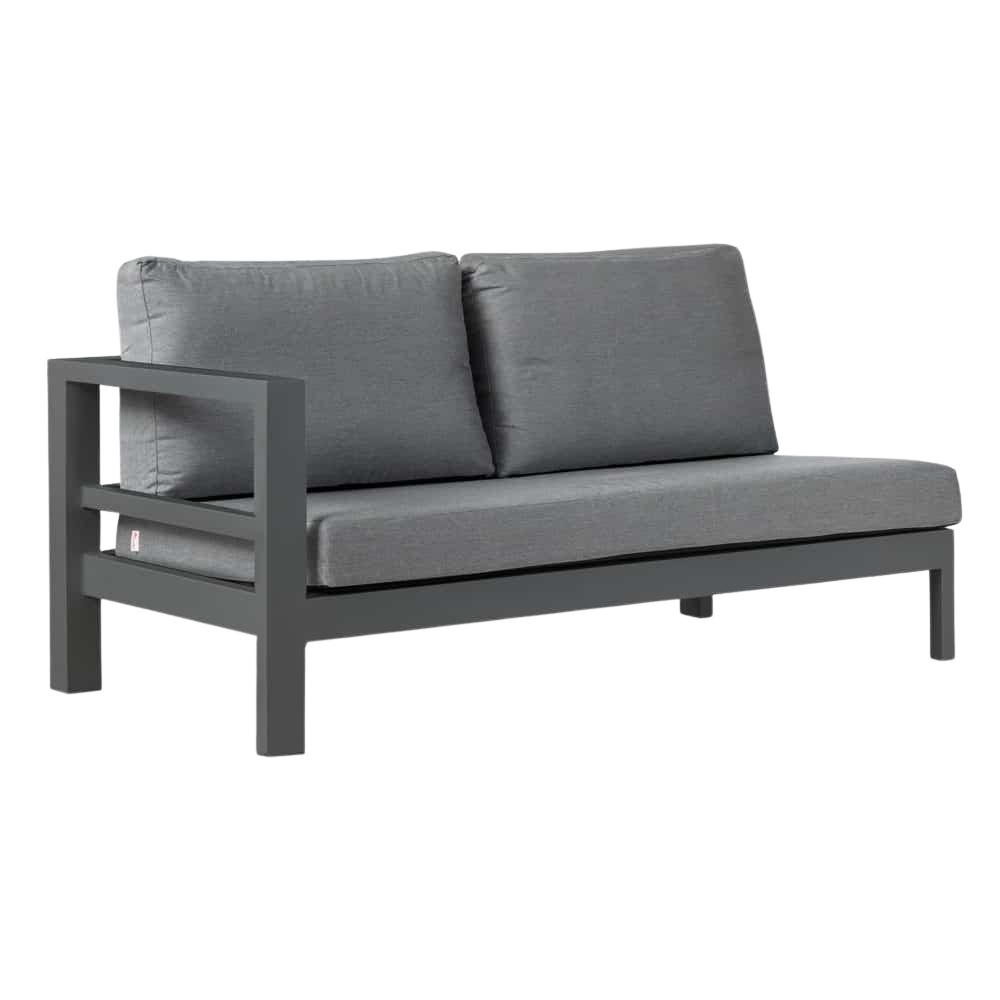 Design Warehouse - 126910 - Amazon Aluminum Outdoor Sectional Right Sofa  - Charcoal cc
