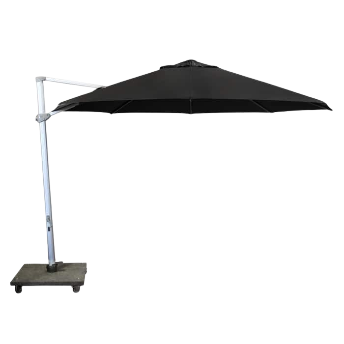 Design Warehouse - 126280 - Antigua 3.5 m Round Cantilever Umbrella  - Black cc