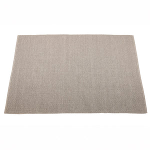 Full view of square Arden outdoor handwoven floor rug.