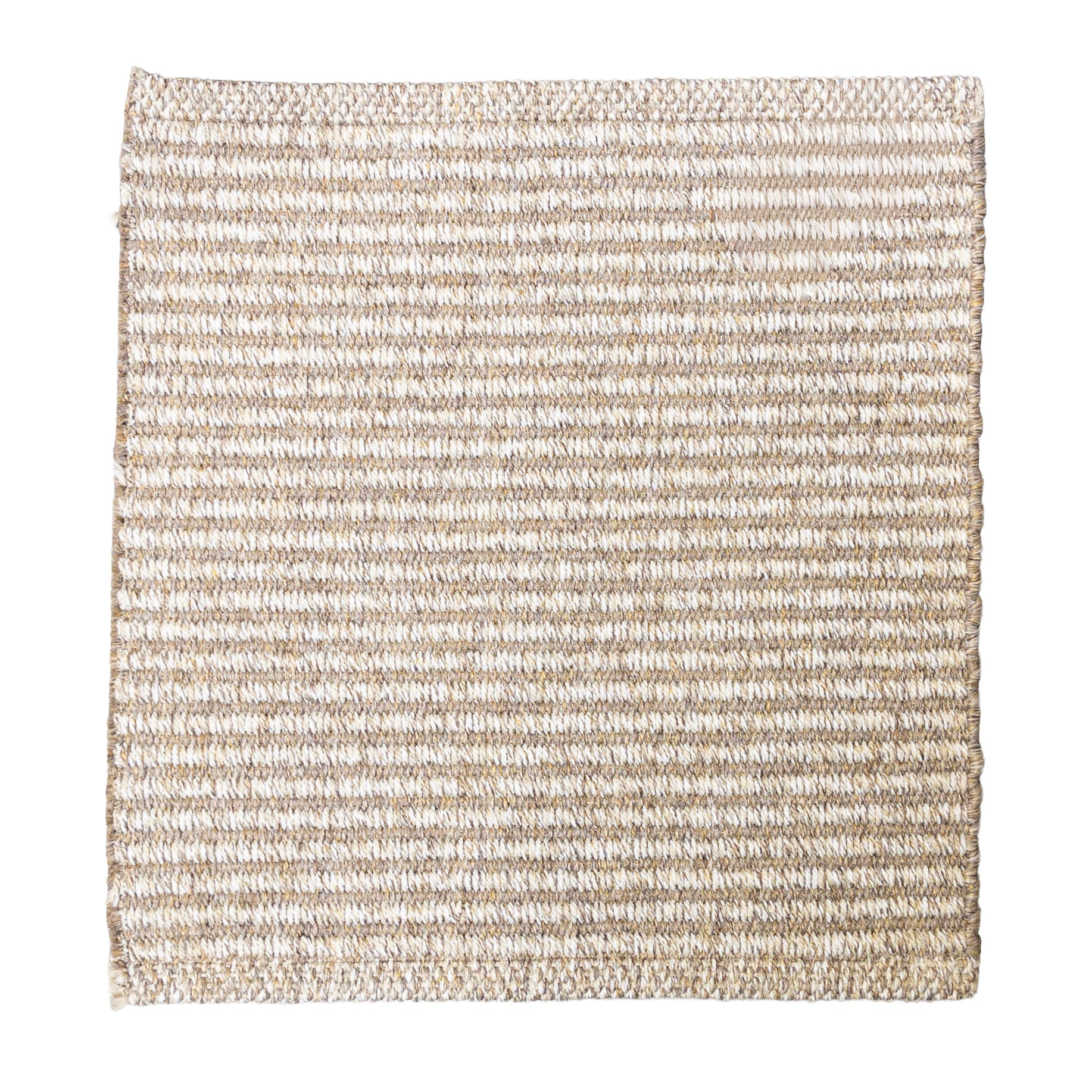 Full image of Avela outdoor handwoven rug in natural light brown tones with a subtle linear weave pattern.
