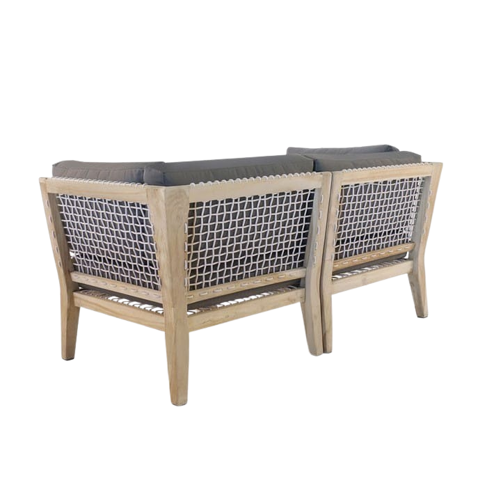 Design Warehouse - Bay Teak Outdoor Loveseat 42041987891499- cc cc