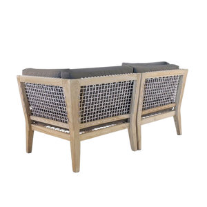 Design Warehouse - Bay Teak Outdoor Loveseat 42041987891499- cc cc