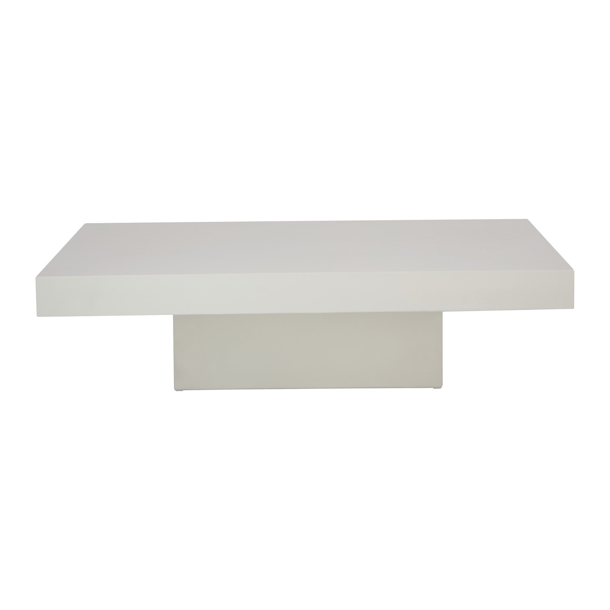 Blok Concrete Rectangle Coffee Table (White)