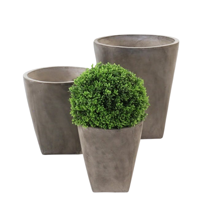 Design Warehouse - Blok Outdoor Concrete Round Planters 42210454602027- cc