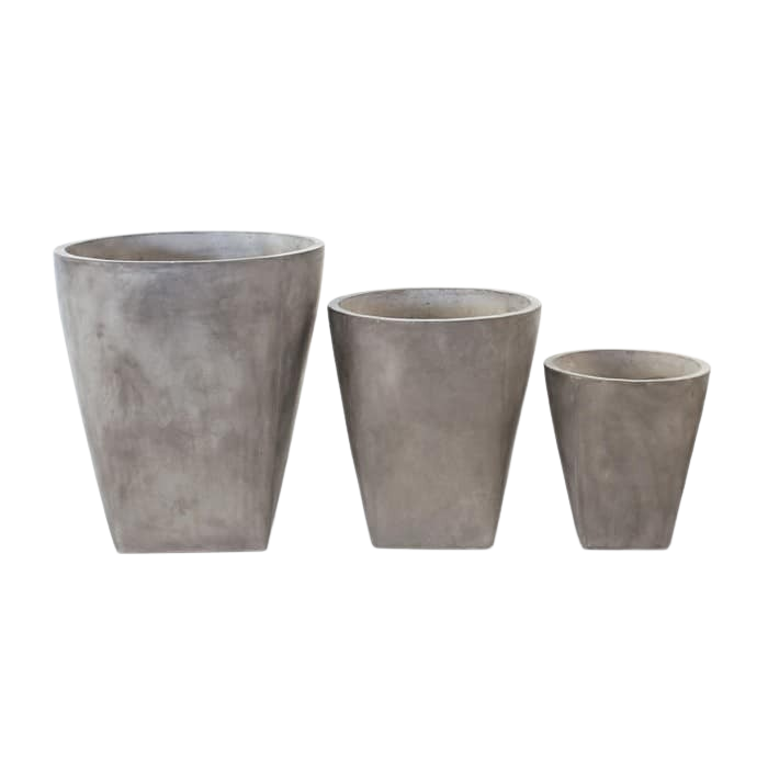 Design Warehouse - Blok Outdoor Concrete Round Planters 42210454831403- cc