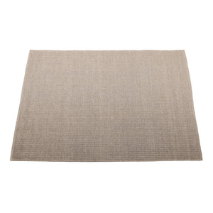 Beige square outdoor floor mat on a white background