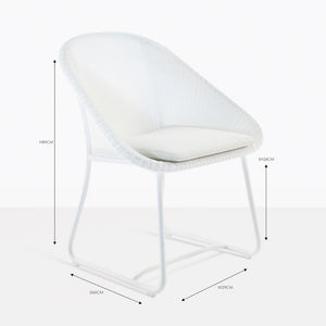 Design Warehouse - 125053 - Breeze Outdoor Wicker Relaxing Chair  - White