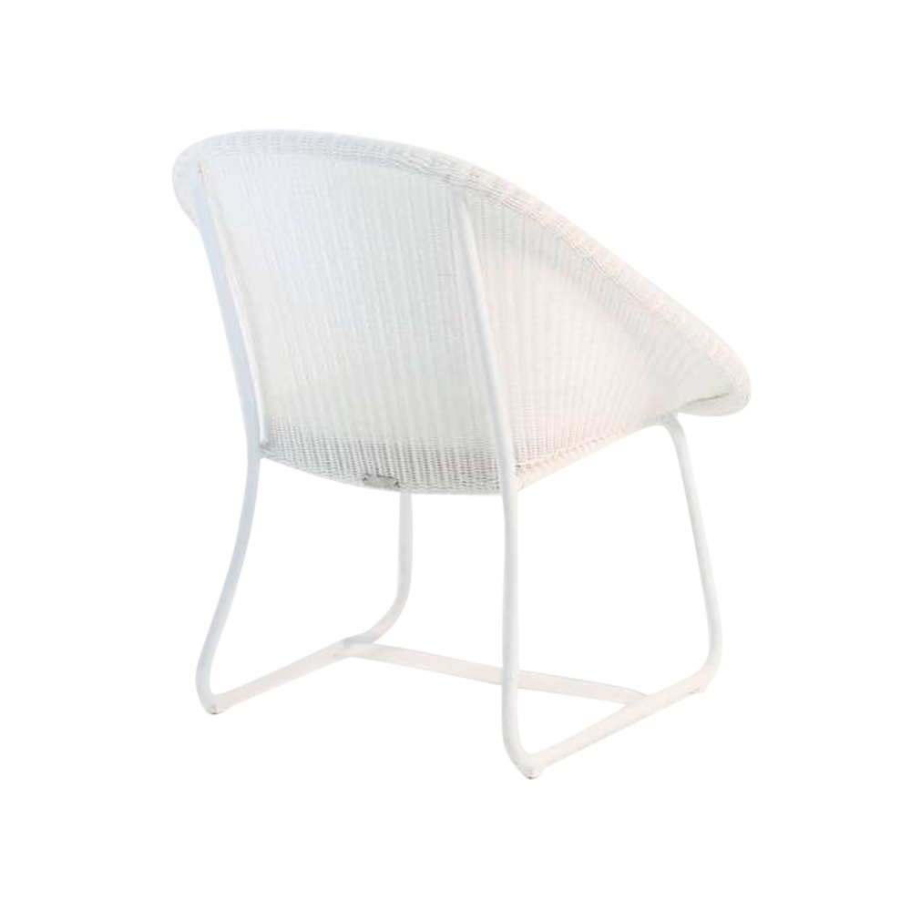 Design Warehouse - 125053 - Breeze Outdoor Wicker Relaxing Chair  - White cc