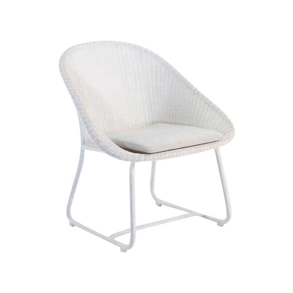 Design Warehouse - 125053 - Breeze Outdoor Wicker Relaxing Chair  - White cc