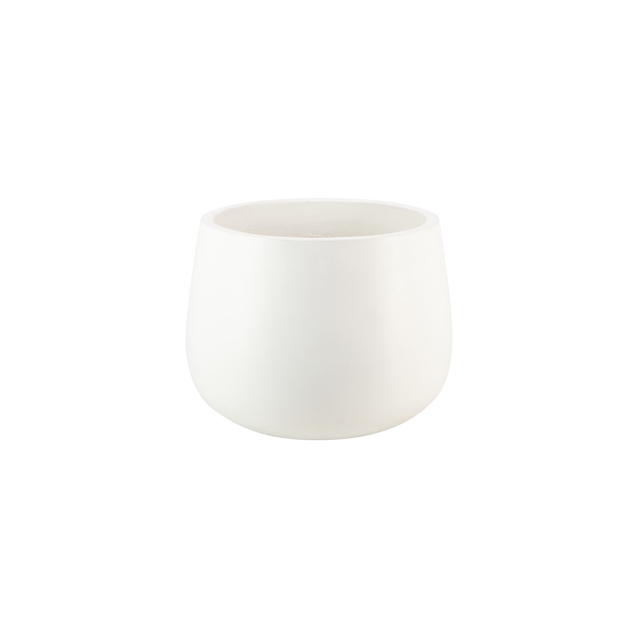 Brooklyn Round Concrete Planter (White)