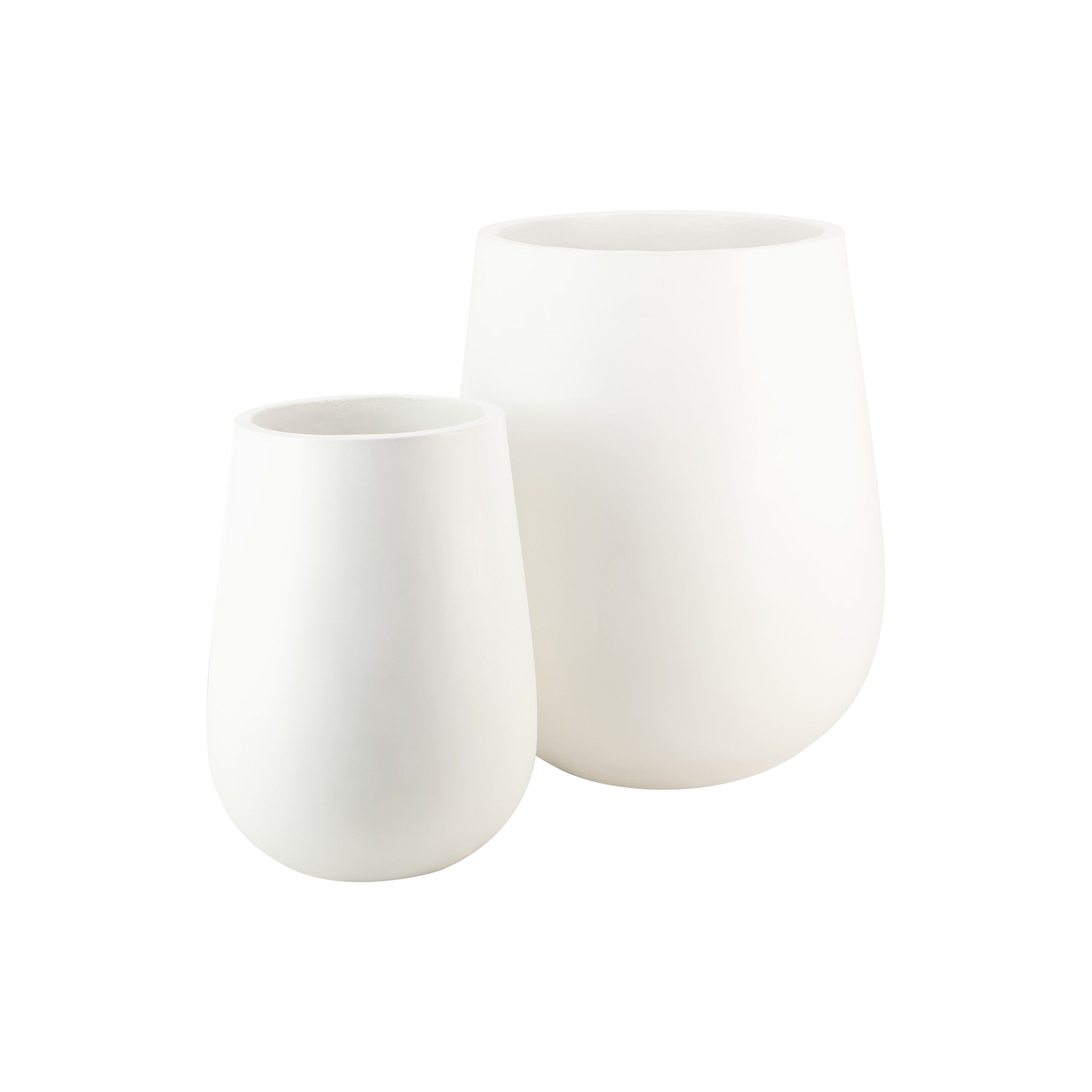 Brooklyn Tall Concrete Planter (White)