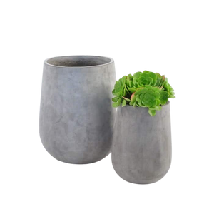 Design Warehouse - Brooklyn Tall Concrete Planter 42210535145771- cc