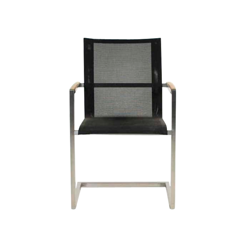 Design Warehouse - 124871 - Bruno Stainless Steel Dining Chair  - Black cc