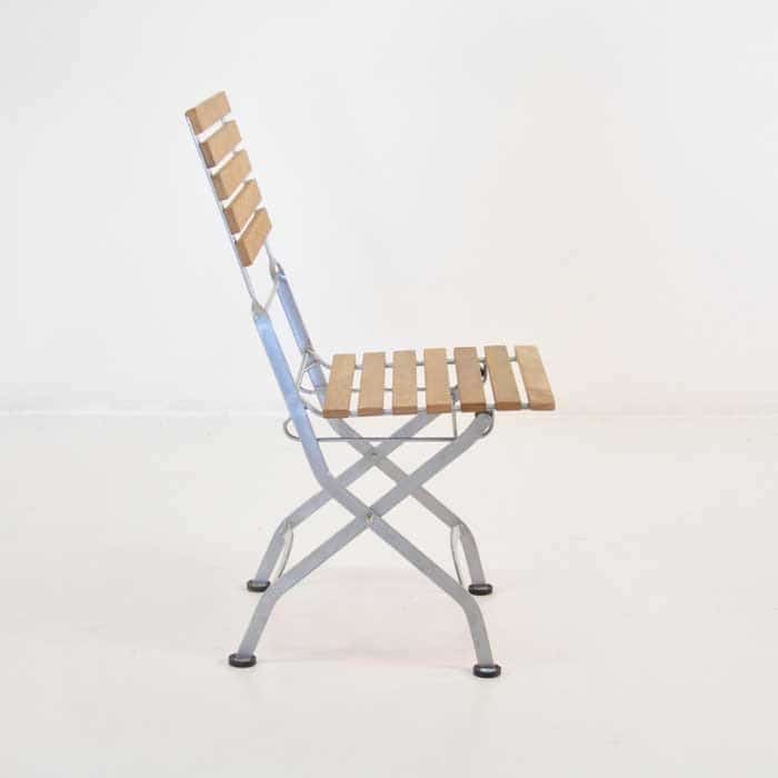 Cafe Teak Folding Dining Side Chair