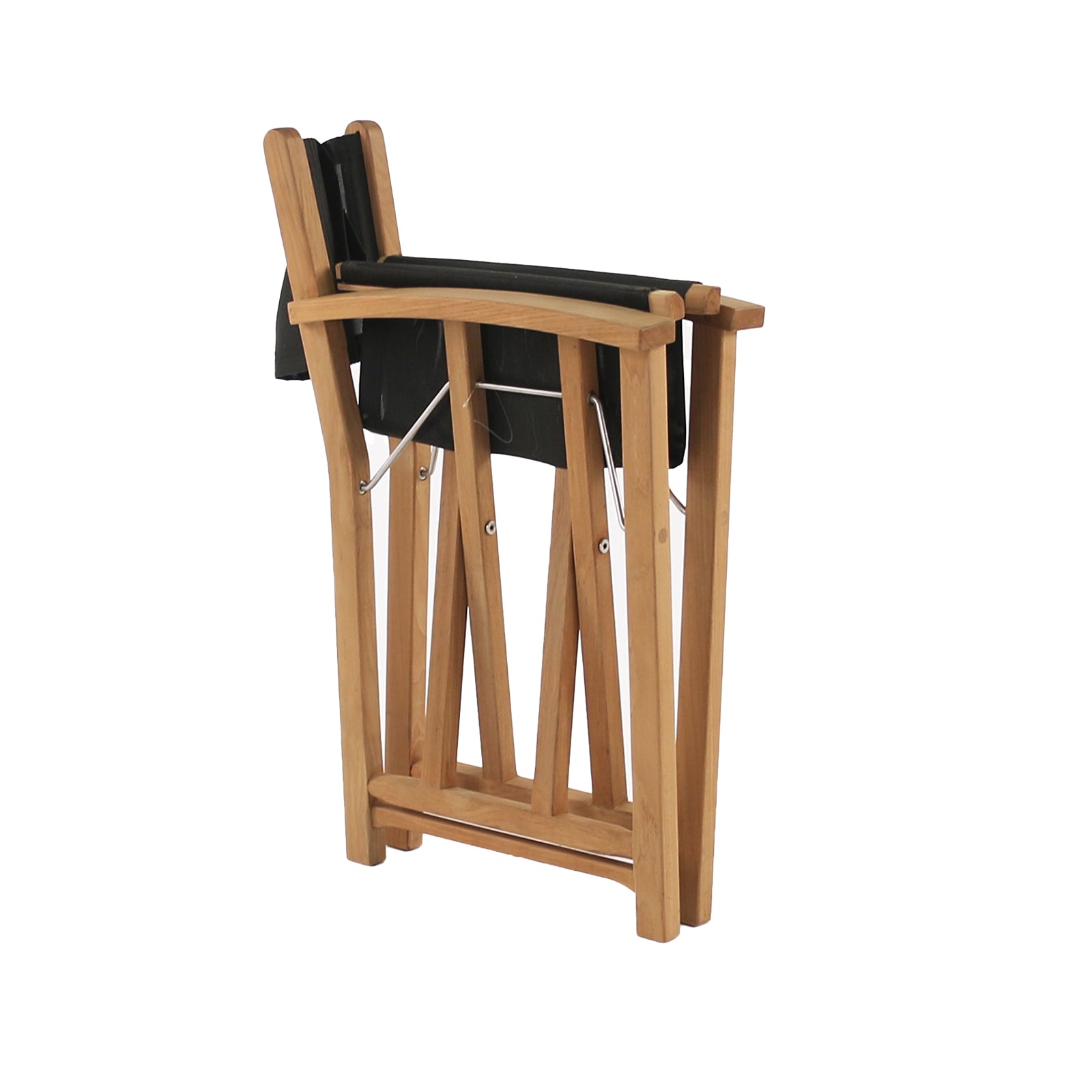 Design Warehouse - Cannes Teak Directors Dining Armchair Black 124210