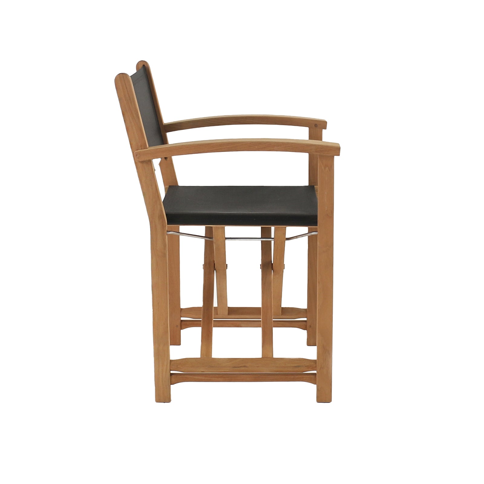 Design Warehouse - Cannes Teak Directors Dining Armchair Black 124210