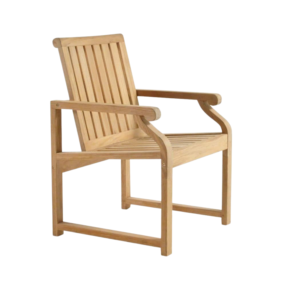 Design Warehouse - Capri Teak Dining Arm Chair 42031526576427- cc