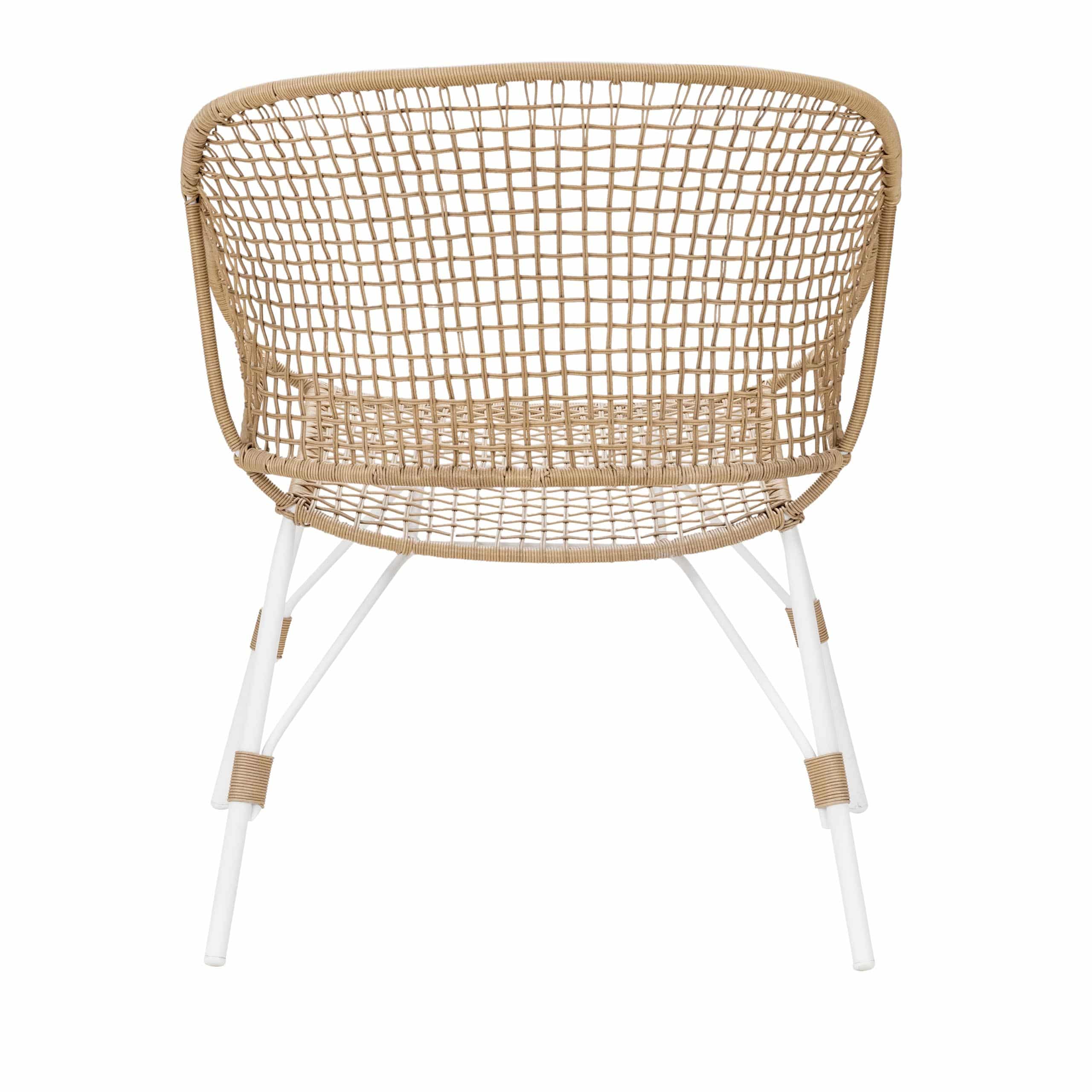 Design Warehouse - 128338 - Chrissie Outdoor Relaxing Chair  - Natural / Stonewhite