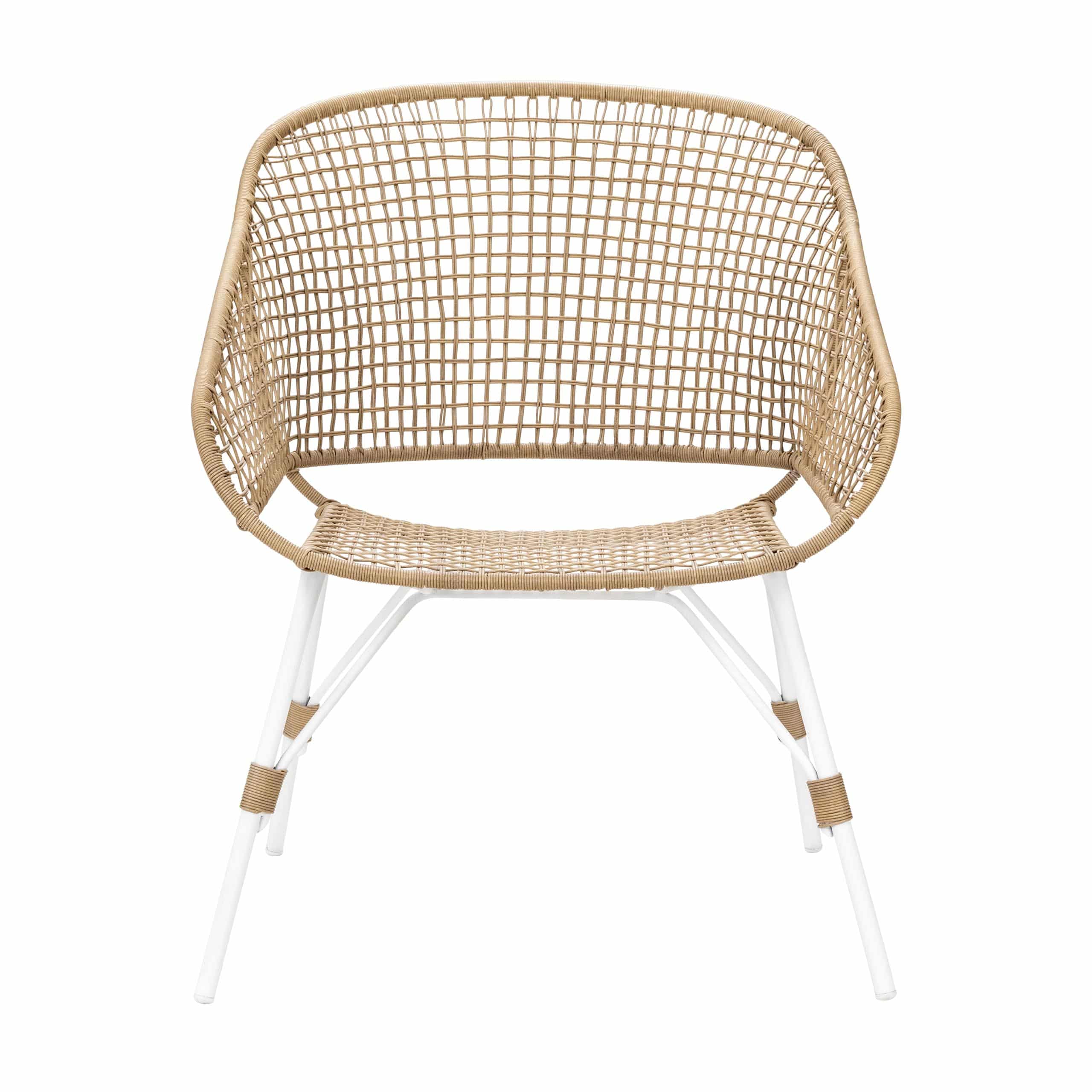 Design Warehouse - 128338 - Chrissie Outdoor Relaxing Chair  - Natural / Stonewhite