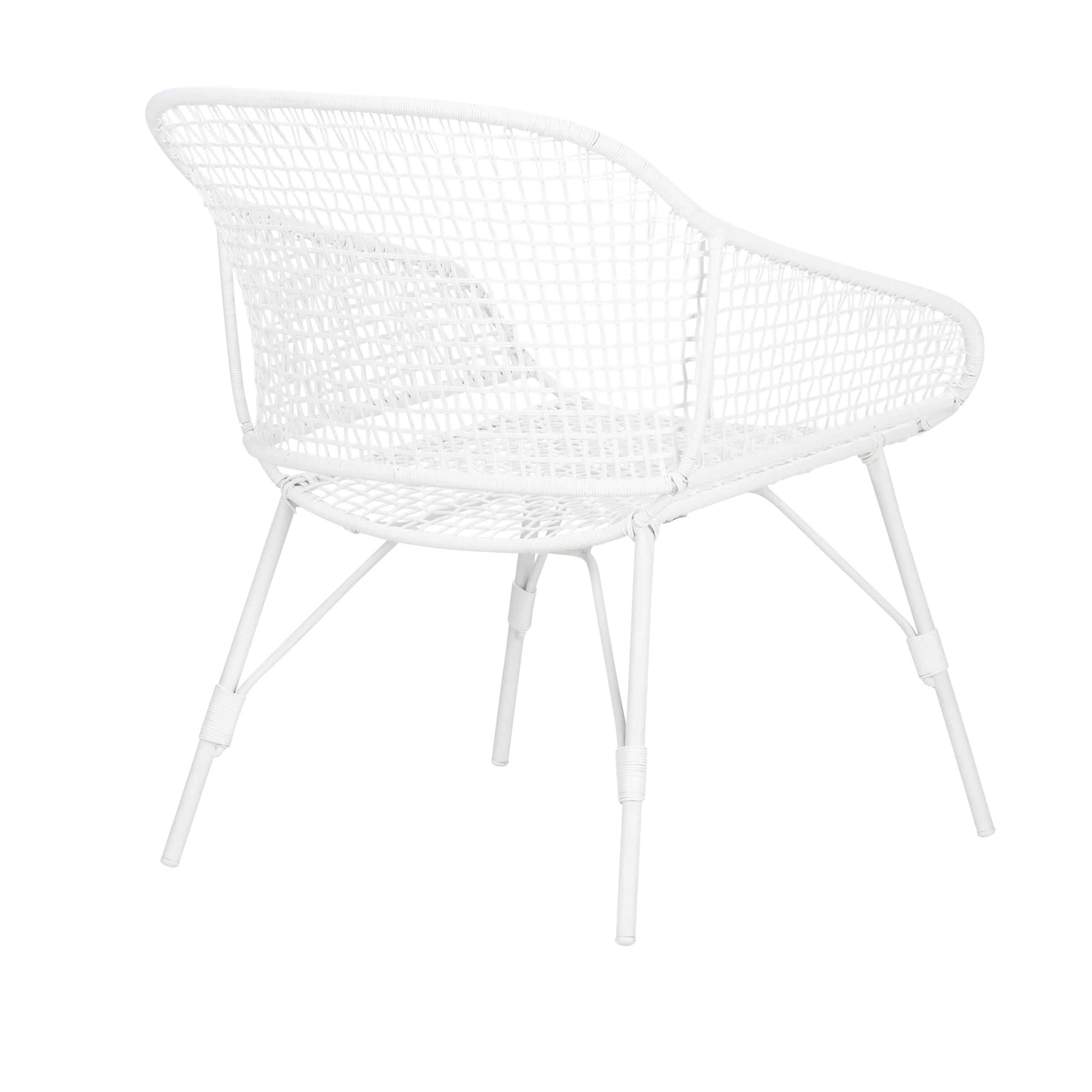Design Warehouse - 128317 - Chrissie Outdoor Relaxing Chair  - Stonewhite