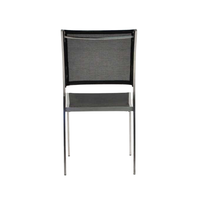 Design Warehouse - 124875 - Classic Batyline Stacking Dining Chair  - Black cc